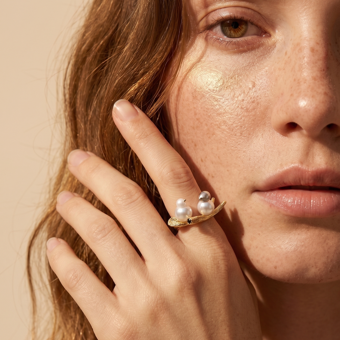 TWIN BIRD RING